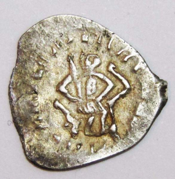 Денга серебро Василий Ярославович, Серпухов, 1447 год