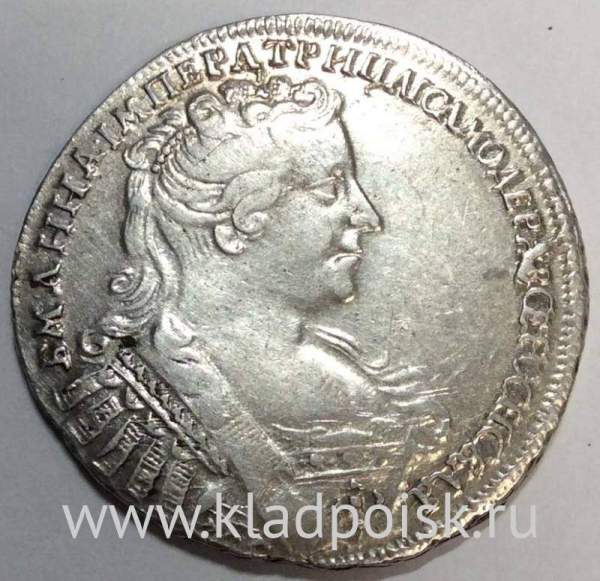 Монета полтина 1732 года Российская Империя, Анна Иоанновна, серебро