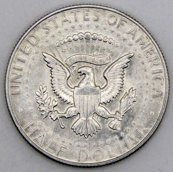 Монета 50 центов США «Кеннеди» 1967 года серебро 400 пробы, арт 5