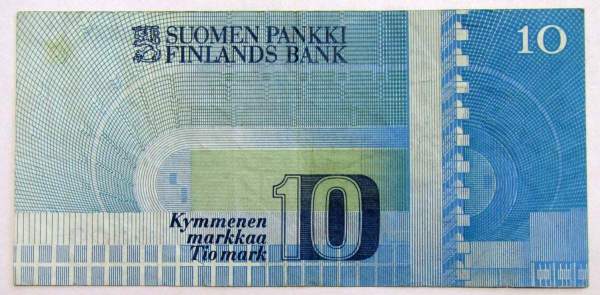 Банкнота 10 марок 1986 года Финляндия Банкнота 10 марок 1986 года Финляндия