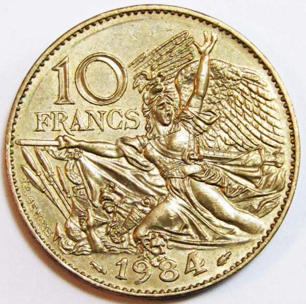 Монета 10 франков 1984 года Франция, 200 лет со дня рождения Франсуа Рюда Монета 10 франков 1984 года Франция, 200 лет со дня рождения Франсуа Рюда