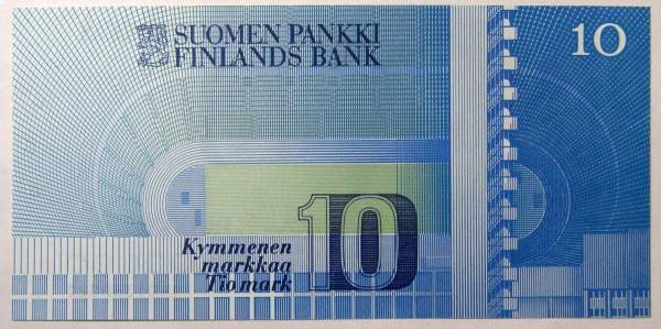 Банкнота 10 марок 1986 года Финляндия, арт 2 Банкнота 10 марок 1986 года Финляндия, арт 2