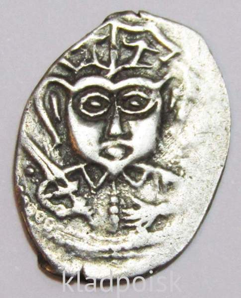 Денга Псковcкая, период самостоятельности, князь Довмонт/строчник, серебро, арт 5