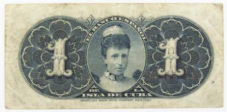Банкнота 1 песо 1896 года Куба, арт 2