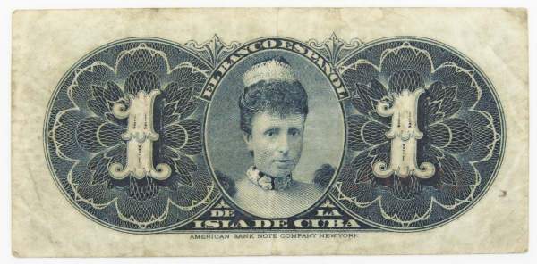 Банкнота 1 песо 1896 года Куба, арт 2