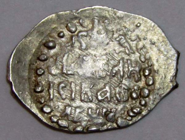 Денга Василий II Васильевич «Тёмный», серебро, Всадник/строчник, арт 11