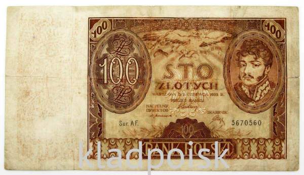 Банкнота 100 злотых 1932 года Польша