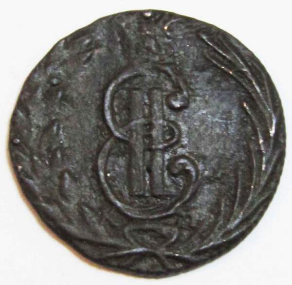 Монета полушка 1771 г. КМ. Сибирская монета (Екатерина II)