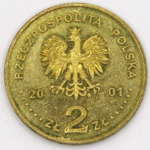 Монета 2 злотых Польша 2001 год - 100-летие со дня рождения кардинала Стефана Вышинского