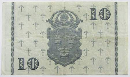 Банкнота 10 крон 1951 года Швеция