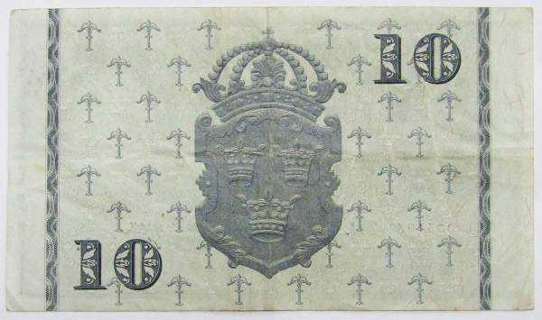 Банкнота 10 крон 1951 года Швеция