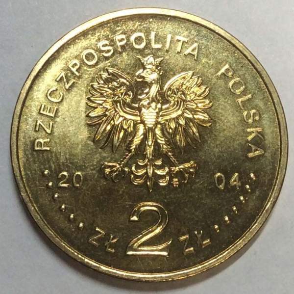 Монета 2 злотых Польша Присоединение Польши к Европейскому Союзу из серии Дорога к свободе, 2004