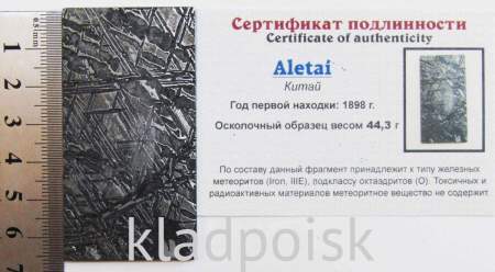 Спил метеорита Aletai, арт 9