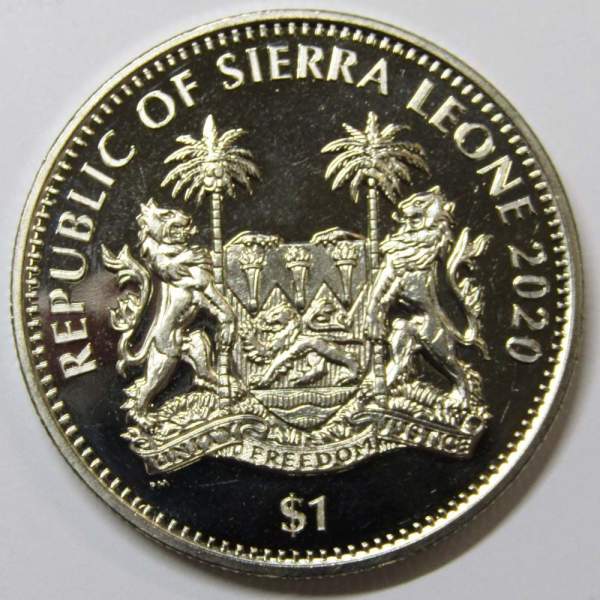 Монета 1 доллар Сьерра-Леоне 2020, Тигр