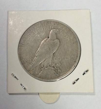 Монета 1 доллар США «Мир» 1922 года, Серебро 900 пр., арт 1