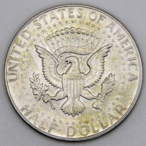 Монета 50 центов США «Кеннеди» 1968 года серебро 400 пробы, арт 6