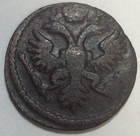 Монета 1 денга 1734 года, Российская Империя, Анна Иоановна