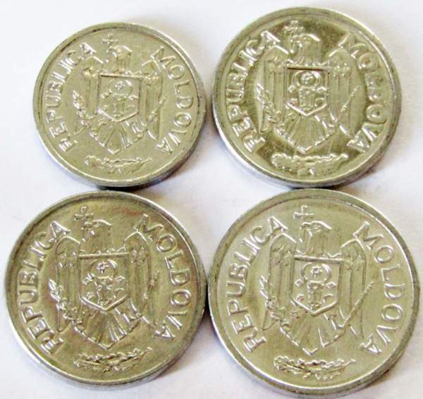 Набор регулярных монет Молдовы 2013-2016 гг., 4 монеты Набор регулярных монет Молдовы 2013-2016 гг., 4 монеты