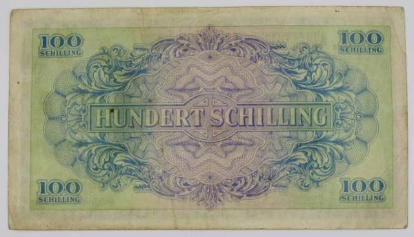 100 шиллингов 1944 года Австрия - Власть союзных войск 100 шиллингов 1944 года Австрия - Власть союзных войск