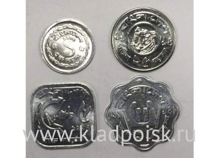Набор монет Бангладеш 1974-1994, 4 монеты