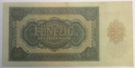 Банкнота 50 марок ГДР 1948 года, арт 2