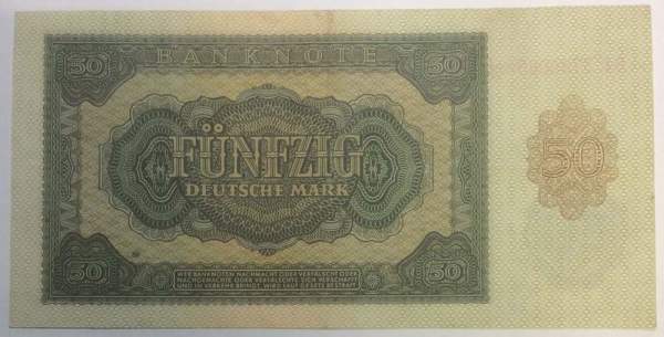 Банкнота 50 марок ГДР 1948 года, арт 2