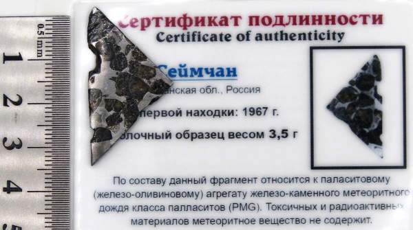 Спил метеорита Сеймчан арт 22