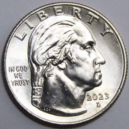 Монета 25 центов США Бесси Колман из серии «Американские женщины» (2023) D