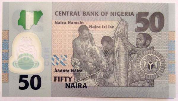 Полимерная банкнота 50 найра 2010 года - 50 лет независимости, Нигерия, арт 2