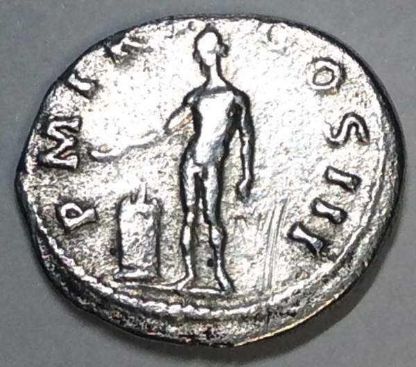 Монета Денарий, Римская империя, император Марк Ульпий Траян 53-117 гг.