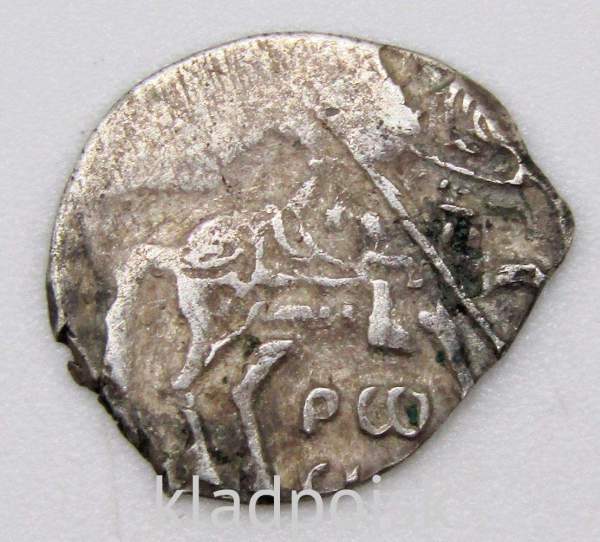 Копейка серебро Петр I Алексеевич (чешуя), совместное правление, Россия, ГКХ № 1206