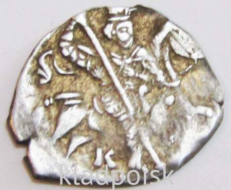 Копейка (чешуя) серебро Иван IV Васильевич Грозный 1533-1584 гг., Новгородский денежный двор, К/ВА, КГ-87, арт 7