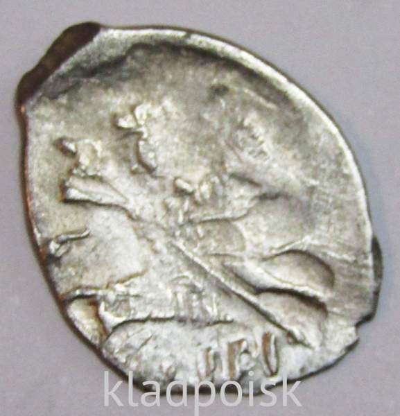 Копейка серебро Дмитрий Иванович (Лжедмитрий), чешуйка, 1605 г., Новгород, арт 2 Копейка серебро Дмитрий Иванович (Лжедмитрий), чешуйка, 1605 г., Новгород, арт 2