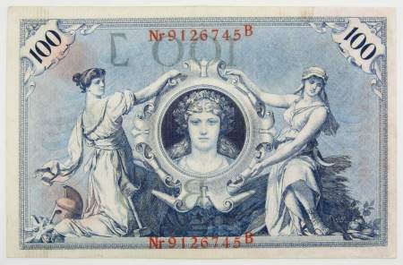 Банкнота 100 марок 1908 года Германия