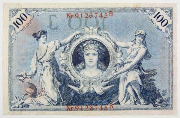 Банкнота 100 марок 1908 года Германия