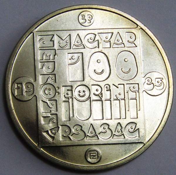 Монета 100 форинтов Венгрия, Дикая кошка, 1985 Монета 100 форинтов Венгрия, Дикая кошка, 1985