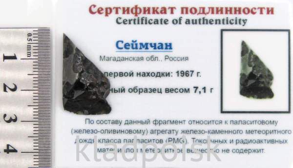 Осколок метеорита Сеймчан арт 4