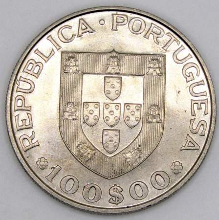Монета 100 эскудо 1981 год - Международный год инвалидов, Португалия