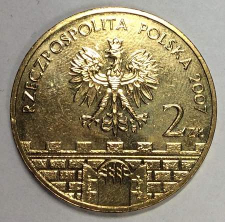 Монета 2 злотых Польша Город Свидница из серии Древние города Польши, 2007