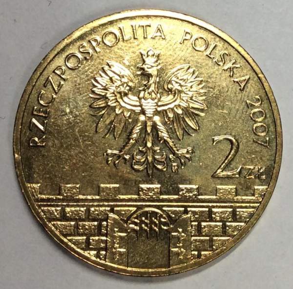 Монета 2 злотых Польша Город Свидница из серии Древние города Польши, 2007
