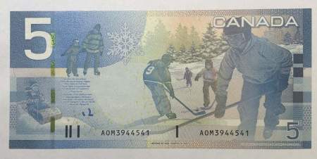 Банкнота 5 долларов 2016 Канада