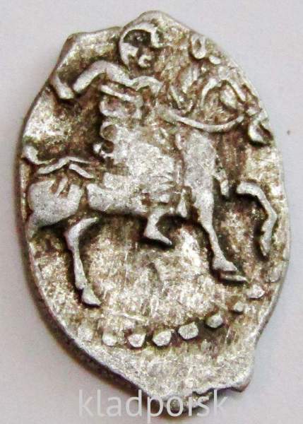 Денга серебро Фёдор Иванович (чешуя), 1584-1598 гг., Москва КГ-109