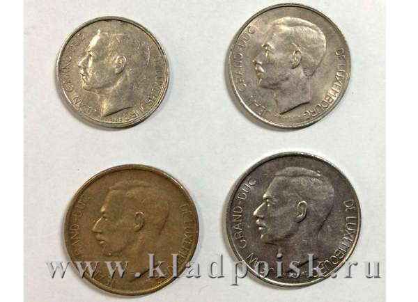 Набор монет Люксембург Жан I. Первый выпуск. 1965-1984, 4 монеты