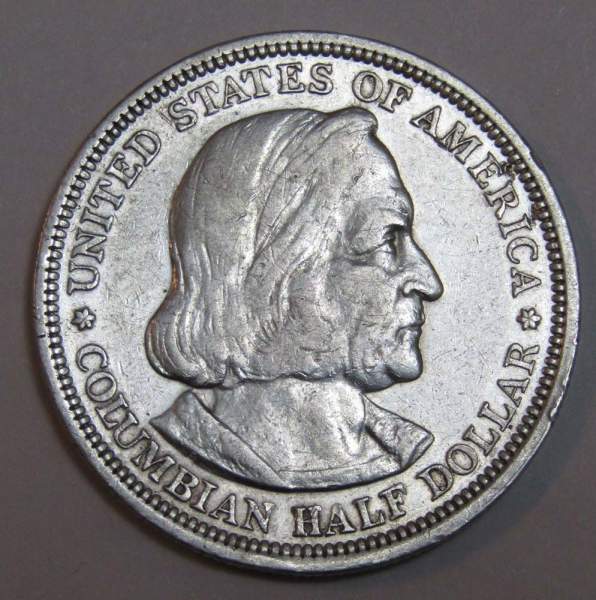 Монета 50 центов США 1893г. «Всемирная выставка в Чикаго, Колумб» Серебро 900 пр. Монета 50 центов США 1893г. «Всемирная выставка в Чикаго, Колумб» Серебро 900 пр.