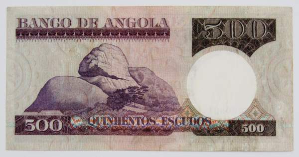 Банкнота 500 эскудо 1973 года Ангола