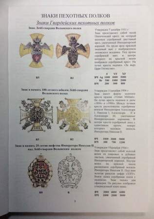 Каталог-определитель Полковые Знаки Императорской России