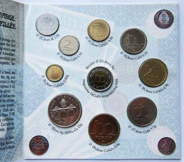 Набор монет Венгрии 1997 года в буклете Набор монет Венгрии 1997 года в буклете