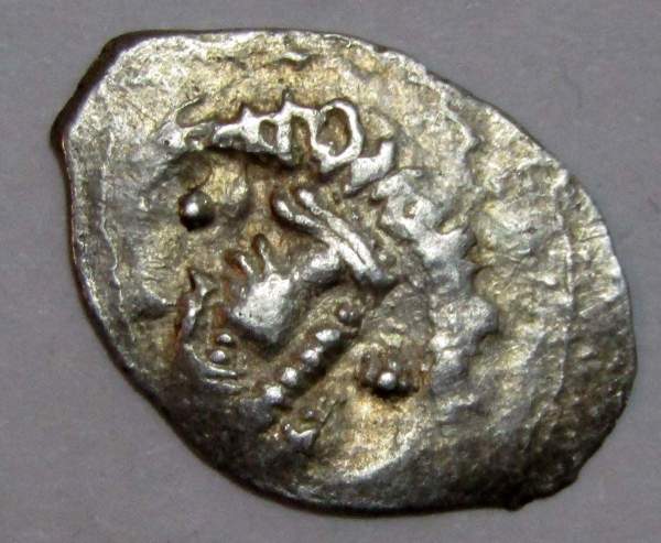 Денга Василий II Васильевич «Тёмный», серебро, Голова/всадник, арт 7 Денга Василий II Васильевич «Тёмный», серебро, Голова/всадник, арт 7