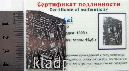 Спил метеорита Aletai, арт 12 Спил метеорита Aletai, арт 12