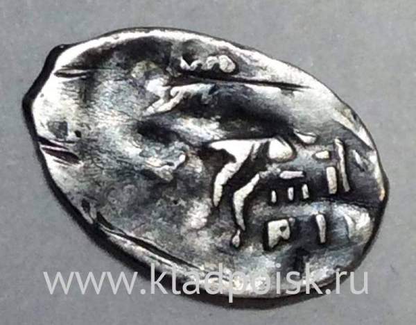 Копейка шведской оккупации Новгорода, PIH (чешуя), арт 5 Копейка шведской оккупации Новгорода, PIH (чешуя), арт 5